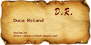 Duca Roland névjegykártya