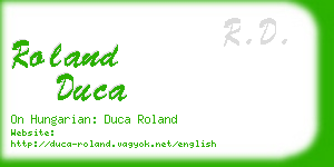roland duca business card
